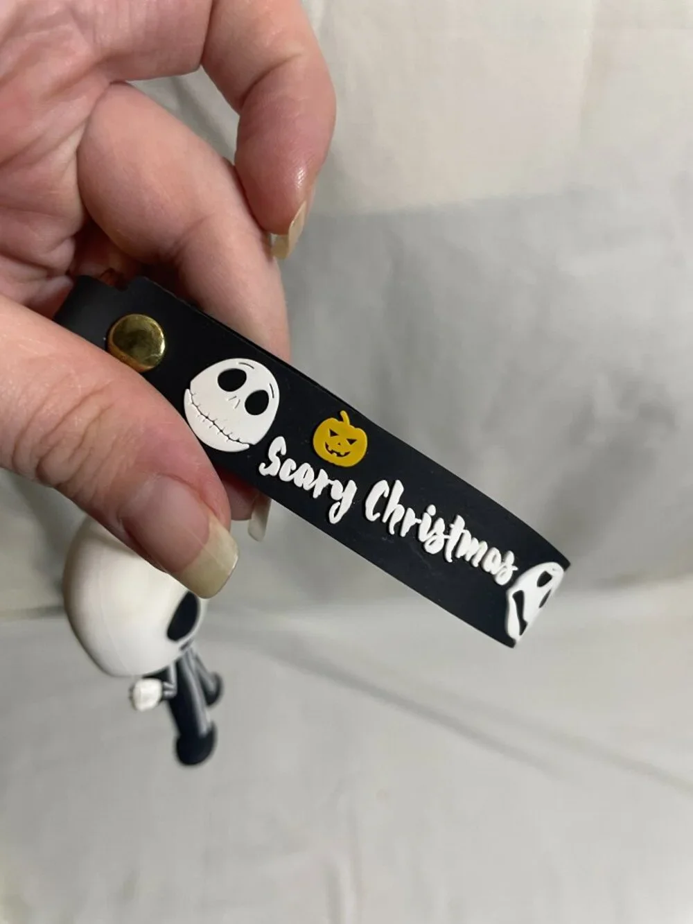 Jack Skellington Nightmare Before Christmas Rubber Figure Keychain Bag Charm